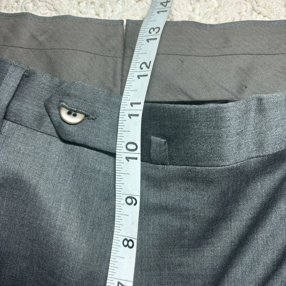 Ermenegildo Zegna Mens Wool Micronsphere‎ Gray Dress Pants Size 52R 36x30.5